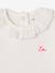 Long-sleeved baby bodysuit with English embroidery collar ecru 