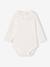 Long-sleeved baby bodysuit with English embroidery collar ecru 