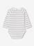 Long-sleeved baby bodysuit with poplin collar ecru 