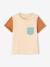Short Sleeve Colourblock T-shirt, for Babies Dark Green+hazel 