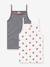 Pack of 2 Cotton Heart Print Cami Tops for Children, PETIT BATEAU white 