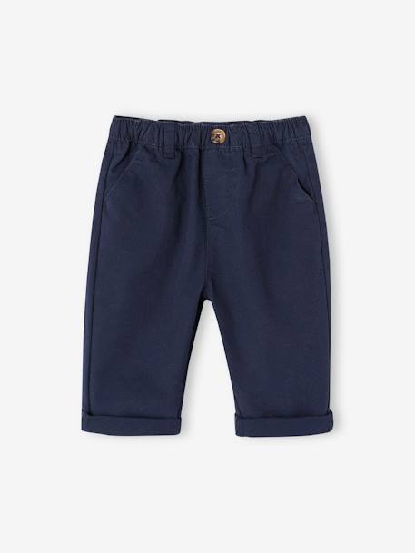 Striped Shirt & Trousers Set for Babies navy blue 