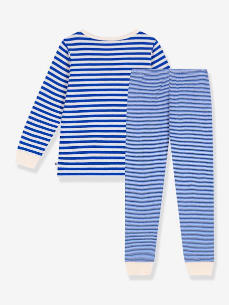Pyjamas in Tube Knit Fabric, for Children, PETIT BATEAU blue 