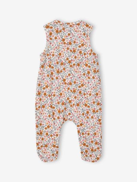 Baby bodysuit, dungarees, hat and cardigan set rose 