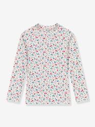 -Long-Sleeved Floral UV-Protection Swim T-Shirt, PETIT BATEAU 