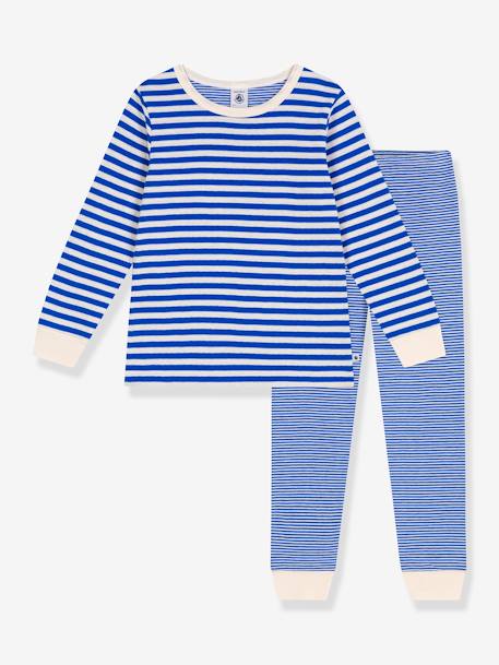 Pyjamas in Tube Knit Fabric, for Children, PETIT BATEAU blue 