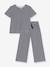 Striped, Short Sleeve Pyjamas for Children, Wide Legs, PETIT BATEAU navy blue 