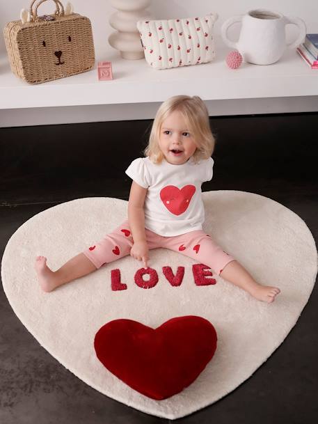 Pack of 3 long-sleeved t-shirts for girls - BASICS ecru+striped red 
