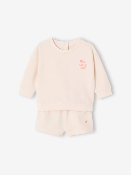Sweatshirt & Shorts Set for Babies ecru 