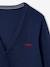V-neck knitted cardigan BASICS for Boys marl white+navy blue 
