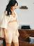 Seamless High-Waist Anti-Chafing Shorties for Maternity white 