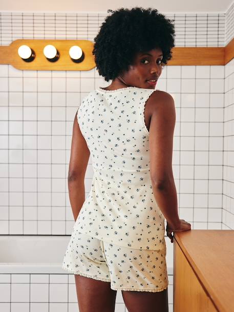 Printed Organic Cotton* Short Pyjamas, Maternity & Nursing ecru 