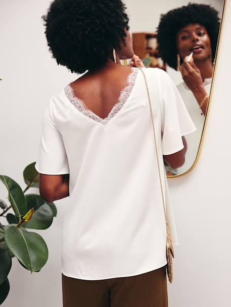 Maternity Front/Back Blouse ecru 