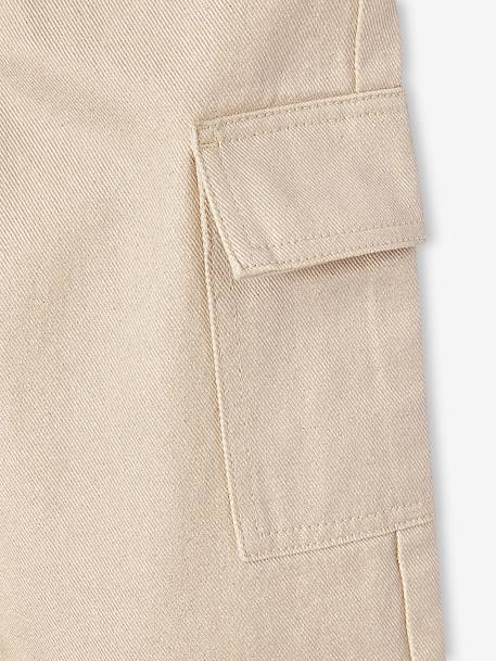 Girls' iridescent cargo trousers silver 