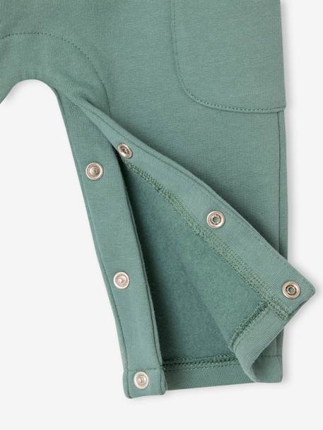 Fleece Top & Dungarees Ensemble, for Babies BROWN MEDIUM SOLID+emerald green 