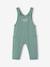 Fleece Top & Dungarees Ensemble, for Babies BROWN MEDIUM SOLID+emerald green 