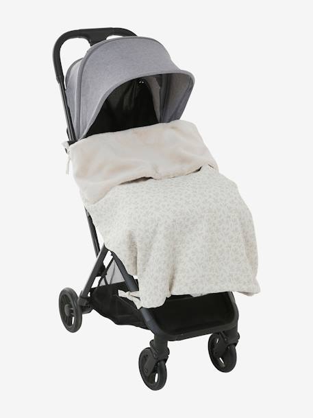 Reversible pram blanket HYGGE printed beige 