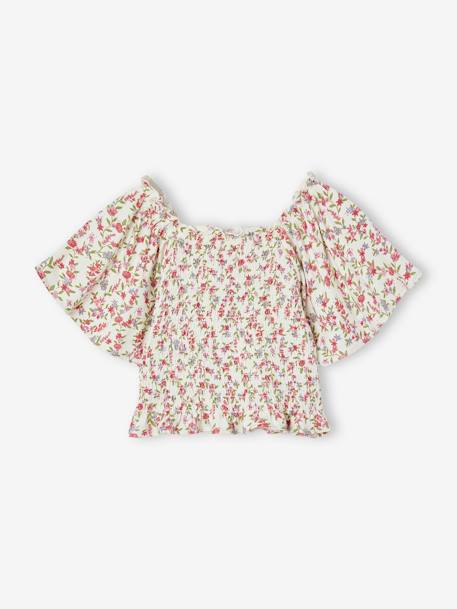 Floral smock top for girls multicoloured 