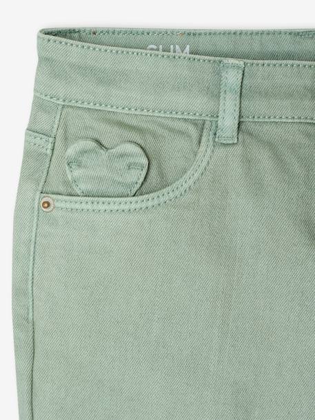 MorphologiK slim trousers for girls anthracite+rosy+sage green 