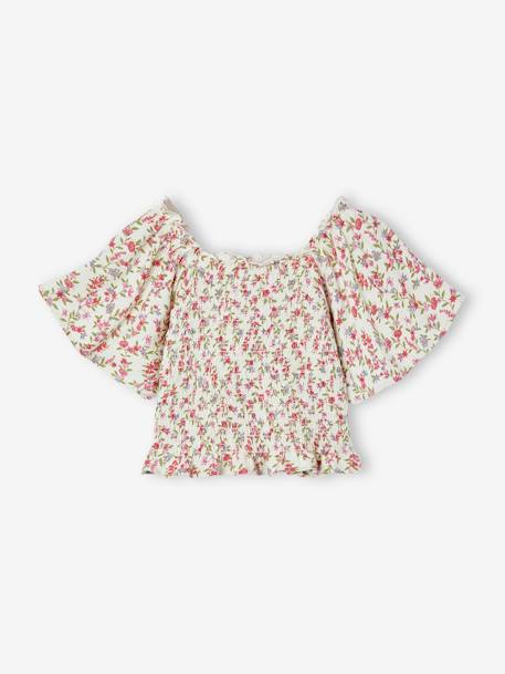 Floral smock top for girls multicoloured 