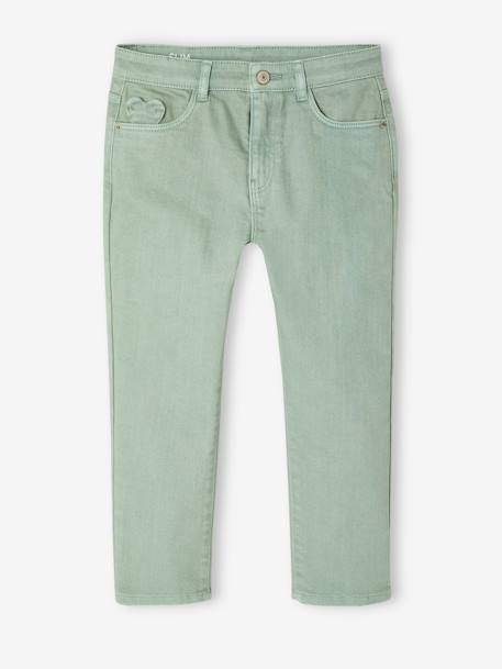 MorphologiK slim trousers for girls anthracite+rosy+sage green 