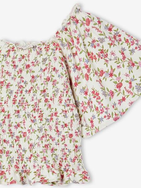 Floral smock top for girls multicoloured 