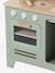 Wooden kitchen with FSC100® wooden accessories ecru+rose+sage green 