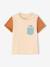 Short Sleeve Colourblock T-shirt, for Babies Dark Green+hazel 