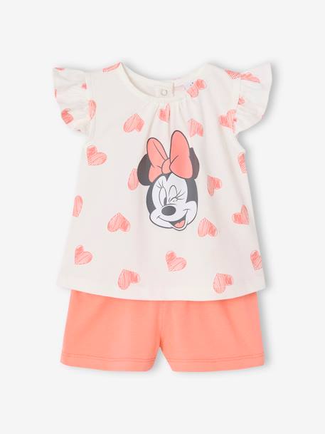 T-Shirt & Shorts Set for Babies, Minnie Hearts Disney® coral 