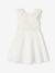 Occasion Wear Dress with Embroidered Iridescent Flowers, for Girls white 