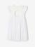 Dual Fabric Occasion Wear Dress in Broderie Anglaise & Tulle, for Girls white 