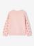 Openwork sleeve sweatshirt for girls pale pink 