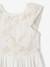 Occasion Wear Dress with Embroidered Iridescent Flowers, for Girls white 