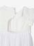 Dual Fabric Occasion Wear Dress in Broderie Anglaise & Tulle, for Girls white 