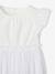 Dual Fabric Occasion Wear Dress in Broderie Anglaise & Tulle, for Girls white 