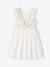 Occasion Wear Dress with Embroidered Iridescent Flowers, for Girls white 