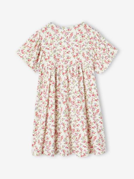 Girl's floral wrap-neck dress multicoloured 