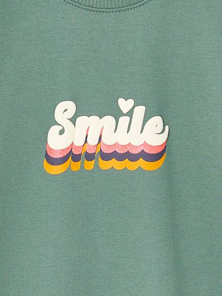Girls' dress in lightweight fleece green+marl grey+sage green+striped blue 