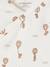 5 pack of short-sleeved baby bodysuits, Hot Air Balloon design ecru 