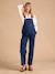 Wide-leg denim maternity dungarees brut denim 