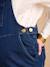 Wide-leg denim maternity dungarees brut denim 