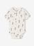 5 pack of short-sleeved baby bodysuits, Hot Air Balloon design ecru 