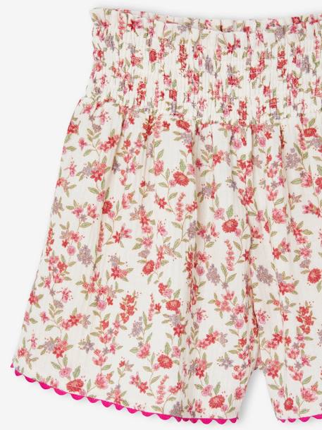 Floral cotton gauze shorts for girls multicoloured 
