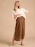 Long Skirt in Cotton Gauze for Maternity, ENVIE DE FRAISE beige+green 