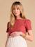 T-Shirt for Maternity, Low Neckline at the Back, in Wide Knit, by ENVIE DE FRAISE khaki+terracotta 