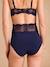 Pack of 2 High-Waisted Crepe & Lace Maternity Briefs, ENVIE DE FRAISE navy blue 