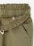 Fluid Paperbag-Style Trousers for Girls khaki+rose 