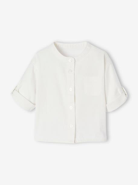 Occasion Wear Outfit: Shirt & Shorts for Babies beige+sage green 