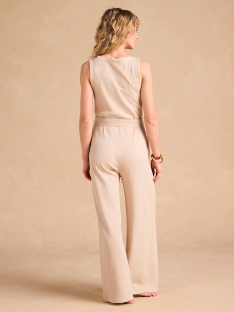 Honeycomb Pyjama Jumpsuit for Pregnancy & Nursing, ENVIE DE FRAISE marl beige 