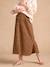 Long Skirt in Cotton Gauze for Maternity, ENVIE DE FRAISE beige+green 